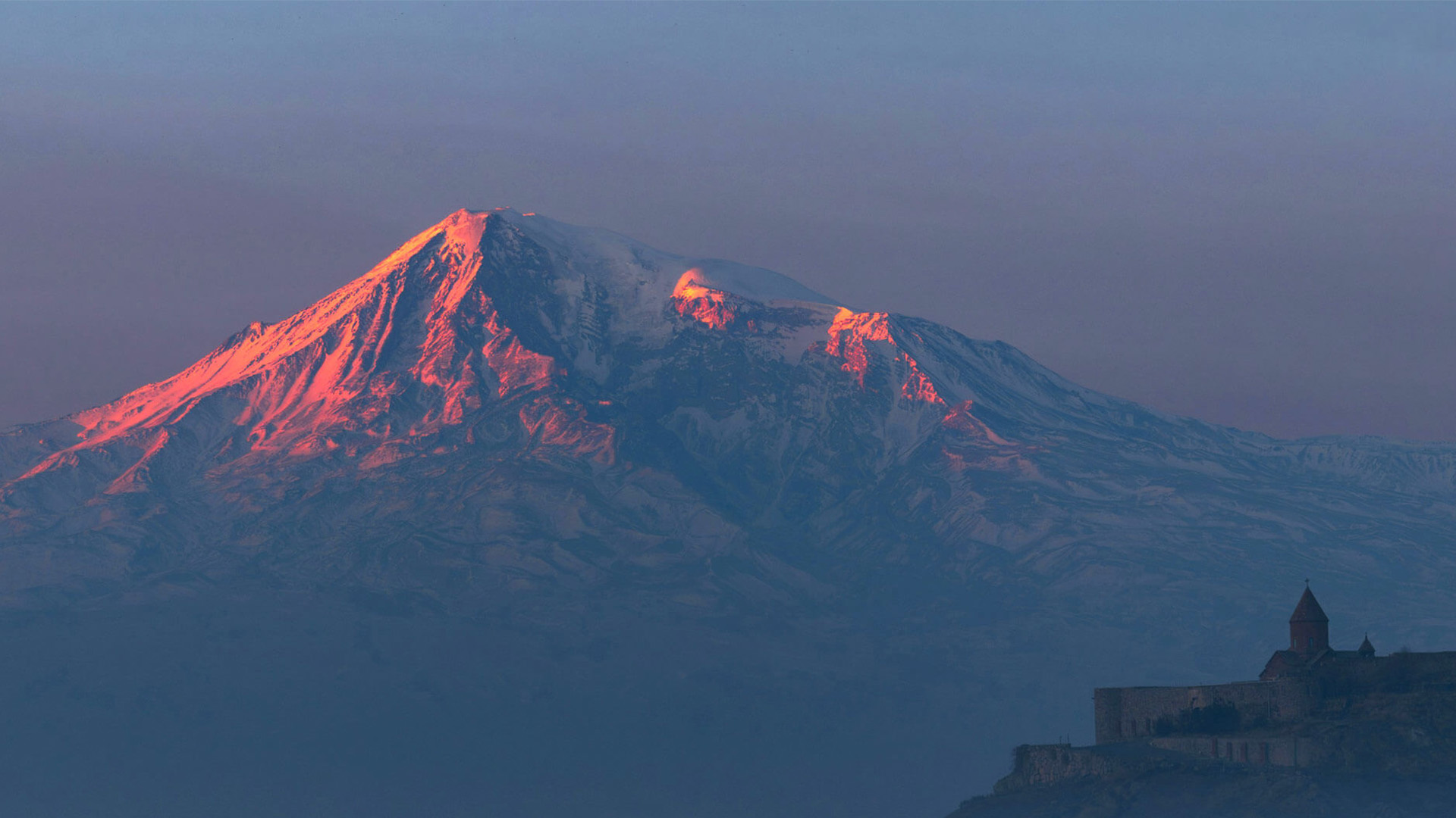 Armenian Mountains and Church
